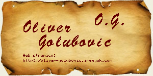 Oliver Golubović vizit kartica